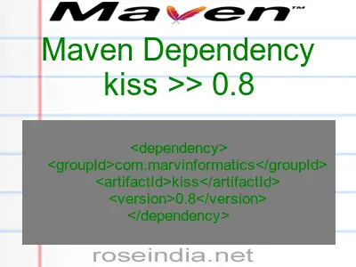 Maven dependency of kiss version 0.8