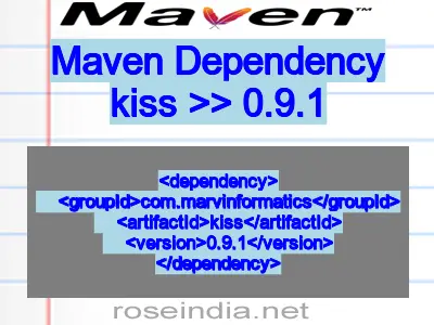 Maven dependency of kiss version 0.9.1