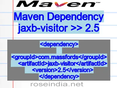 Maven dependency of jaxb-visitor version 2.5