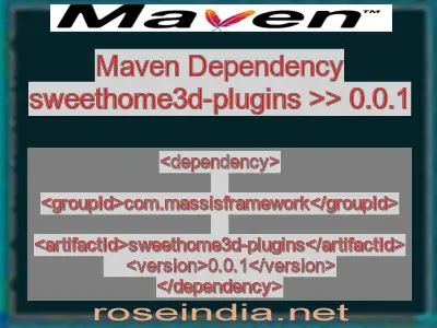 Maven dependency of sweethome3d-plugins version 0.0.1