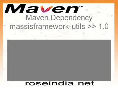 Maven dependency of massisframework-utils version 1.0