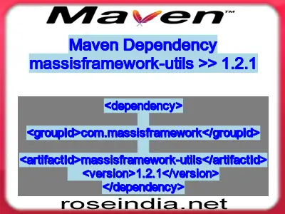 Maven dependency of massisframework-utils version 1.2.1