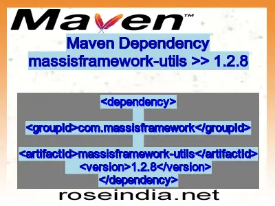 Maven dependency of massisframework-utils version 1.2.8