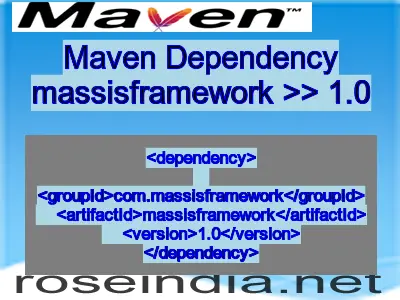 Maven dependency of massisframework version 1.0