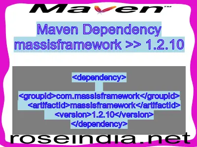 Maven dependency of massisframework version 1.2.10