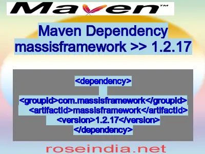 Maven dependency of massisframework version 1.2.17