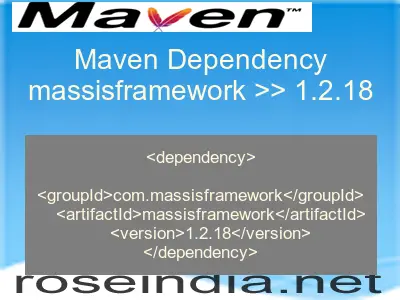 Maven dependency of massisframework version 1.2.18