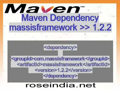 Maven dependency of massisframework version 1.2.2