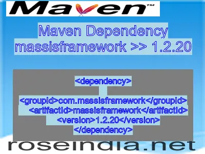 Maven dependency of massisframework version 1.2.20