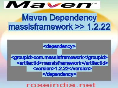 Maven dependency of massisframework version 1.2.22