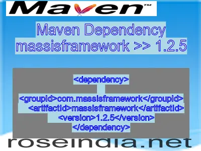 Maven dependency of massisframework version 1.2.5