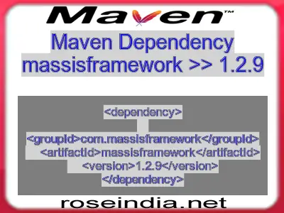 Maven dependency of massisframework version 1.2.9