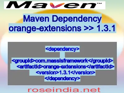 Maven dependency of orange-extensions version 1.3.1