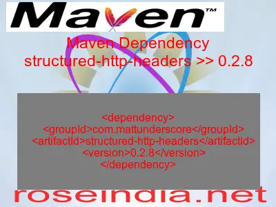 Maven dependency of structured-http-headers version 0.2.8