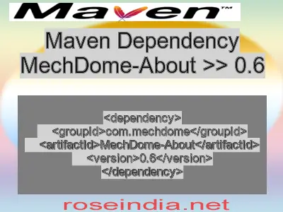 Maven dependency of MechDome-About version 0.6