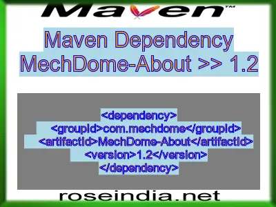 Maven dependency of MechDome-About version 1.2