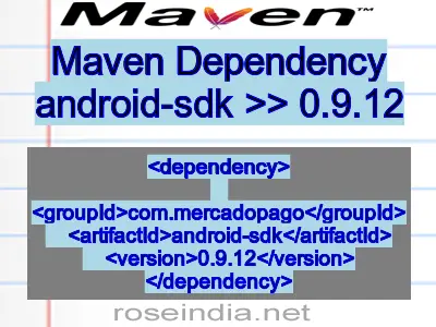 Maven dependency of android-sdk version 0.9.12