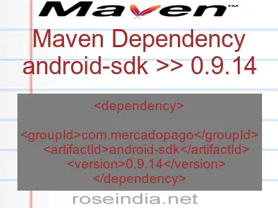 Maven dependency of android-sdk version 0.9.14