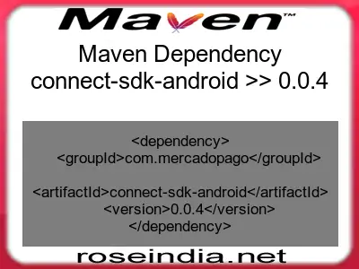 Maven dependency of connect-sdk-android version 0.0.4