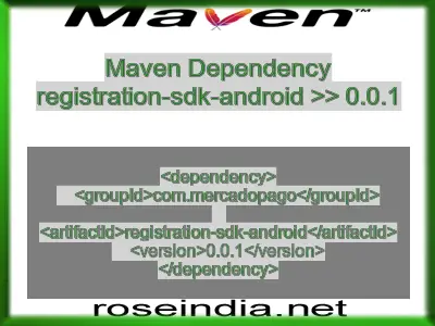 Maven dependency of registration-sdk-android version 0.0.1