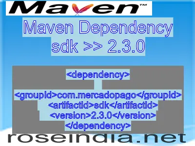 Maven dependency of sdk version 2.3.0