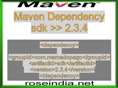 Maven dependency of sdk version 2.3.4