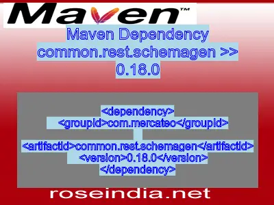 Maven dependency of common.rest.schemagen version 0.18.0