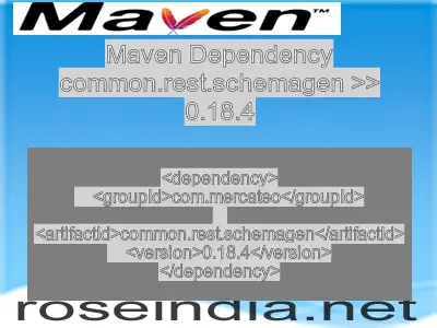 Maven dependency of common.rest.schemagen version 0.18.4