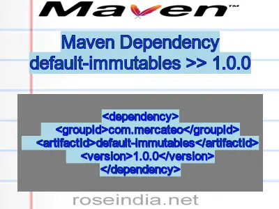 Maven dependency of default-immutables version 1.0.0