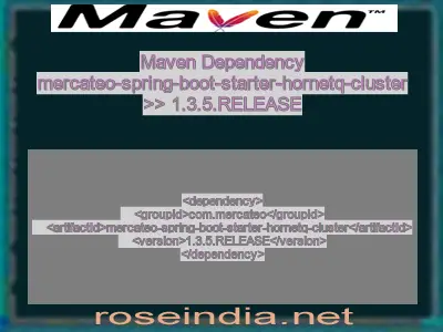 Maven dependency of mercateo-spring-boot-starter-hornetq-cluster version 1.3.5.RELEASE