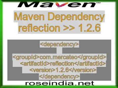 Maven dependency of reflection version 1.2.6