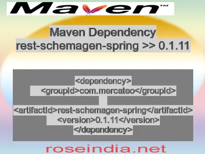 Maven dependency of rest-schemagen-spring version 0.1.11