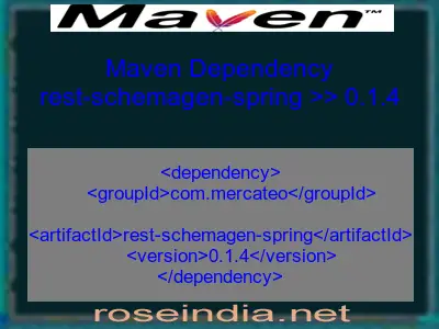 Maven dependency of rest-schemagen-spring version 0.1.4