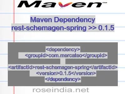 Maven dependency of rest-schemagen-spring version 0.1.5