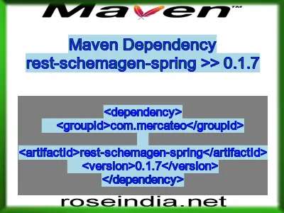 Maven dependency of rest-schemagen-spring version 0.1.7