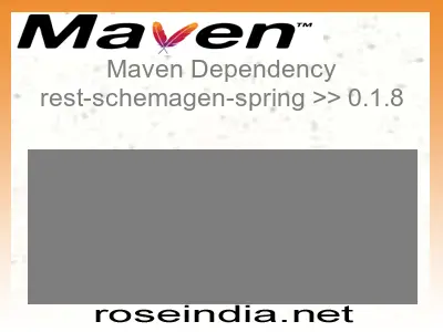 Maven dependency of rest-schemagen-spring version 0.1.8