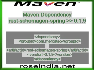 Maven dependency of rest-schemagen-spring version 0.1.9