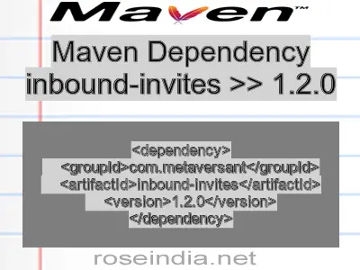 Maven dependency of inbound-invites version 1.2.0