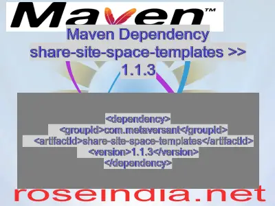 Maven dependency of share-site-space-templates version 1.1.3