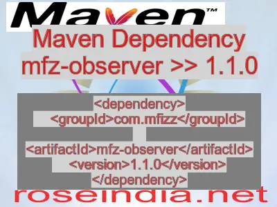 Maven dependency of mfz-observer version 1.1.0