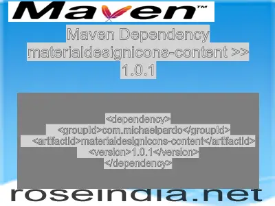 Maven dependency of materialdesignicons-content version 1.0.1