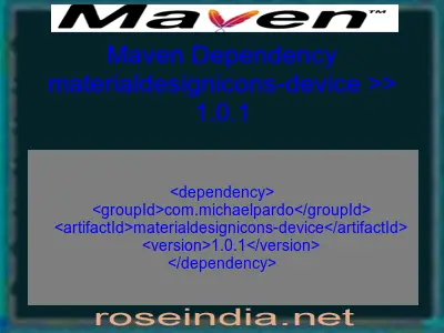 Maven dependency of materialdesignicons-device version 1.0.1