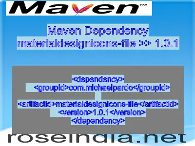 Maven dependency of materialdesignicons-file version 1.0.1