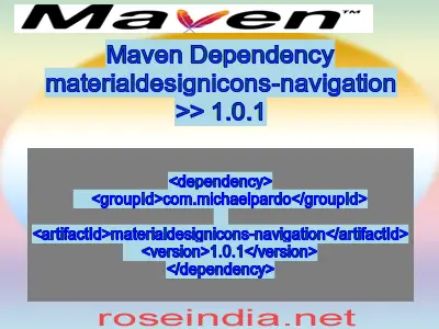 Maven dependency of materialdesignicons-navigation version 1.0.1