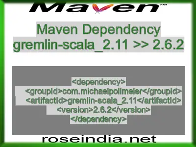 Maven dependency of gremlin-scala_2.11 version 2.6.2