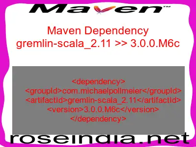 Maven dependency of gremlin-scala_2.11 version 3.0.0.M6c