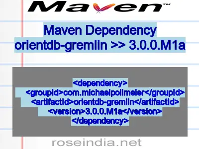 Maven dependency of orientdb-gremlin version 3.0.0.M1a