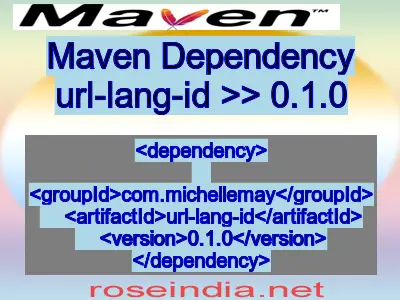 Maven dependency of url-lang-id version 0.1.0