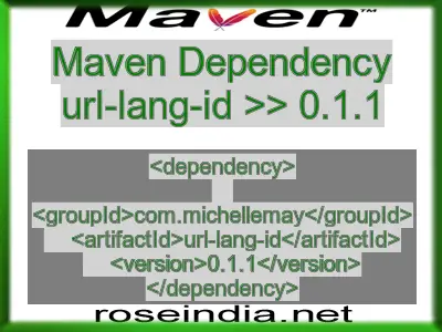 Maven dependency of url-lang-id version 0.1.1