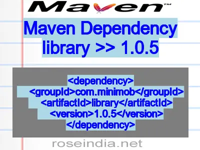 Maven dependency of library version 1.0.5